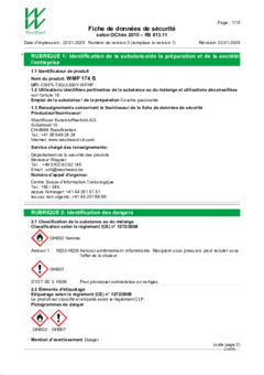 WMP 174 S Fiche de données de sécurité