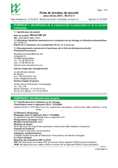 Wecryl 885 (Sable) Fiche de données de sécurité