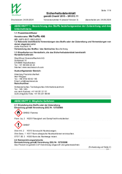 WeTraffic 496 Sicherheitsdatenblatt