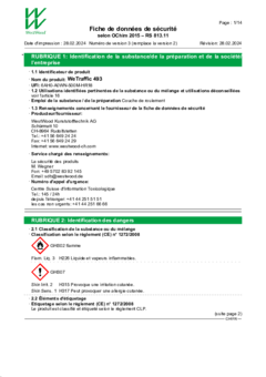 WeTraffic 493 Fiche de données de sécurité