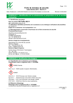 WeTraffic 892 H (Résine) Fiche de données de sécurité