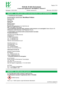 WestWood Detergente Scheda di dati di sicurezza