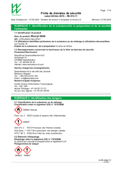 Wecryl 408 A Fiche de données de sécurité