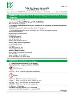 Wecryl 176 Fiche de données de sécurité